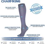 CHARMKING 6 Pairs-Compression Socks for Women & Men Circulation Best Support for Nurses, Running, Athletic,Flight Travel - Image 3