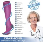 CHARMKING 6 Pairs-Compression Socks for Women & Men Circulation Best Support for Nurses, Running, Athletic,Flight Travel - Image 4