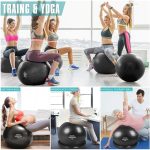 Bola de yoga, bola de ejercicio de 25.6 in, bola de estabilidad, antideslizante y antiexplosión para yoga, pilates, parto, equilibrio y fitness con guía de entrenamiento y bomba rápida - Image 2